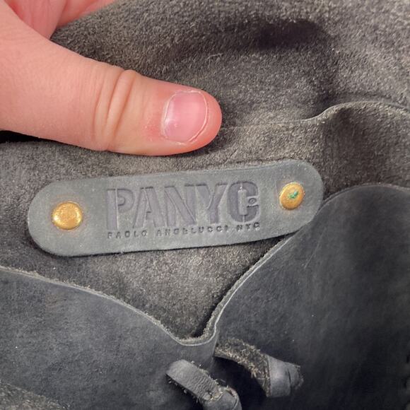 Panyc paolo angelucci black leather backpack main image 5